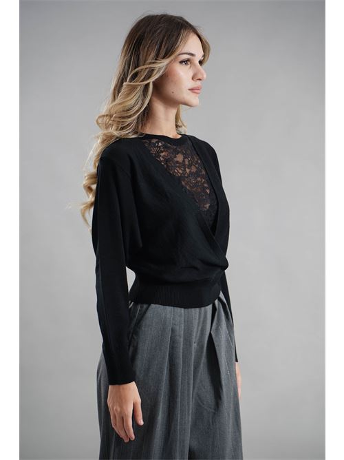 Maglia in lana vergine Simona Corsellini | A25CPMGE0701NERO